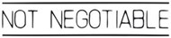 Xstamper 1124 Message Stamp Not Negotiable Black