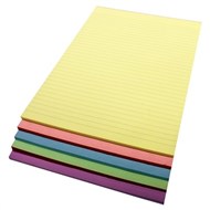 Quill Bank Pads Bond A4 70Gsm 50Lf Yellow/Pink/Blue/Green/Lilac Assorted Colours Pack 5