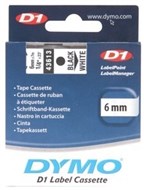 Dymo D1 Labelling Tape Black On White 6Mmx7M