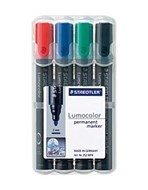 Staedtler Lumocolor Permanent Markers Bullet Wallet 4