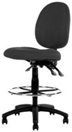 Ys Design Tasman Draughtsman Chair Medium Back Grey