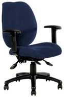 Ys Design Sarah Operators Clerical Chair High Back With Arms Blue