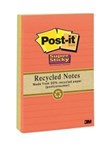 3M 6603Ssnrp PostIt Super Sticky Notes Recycled 98 X 149Mm Farmers Market Colours Pack 3
