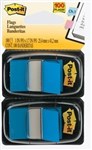 3M 680Be2 PostIt Flags Blue Twin Pack 100