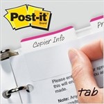 3M 686F1Bb PostIt Durable Filing Tabs Flat Bright Colours Pack 24