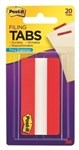 3M 68620R3In PostIt Durable Indexing And Filing Tabs 75Mm Red Pack 20
