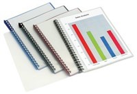 Marbig Refillable Display Book A4 20 Pocket Black WClear Front