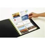 Marbig Kwik Zip Business Card Wallet A4 200 Capacity