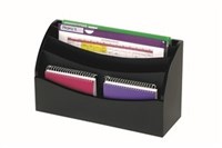 Marbig Organiser Wooden Desktop 4 Tier Black