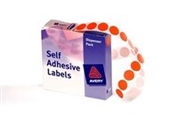 Avery 937235 Round Labels 14Mm Red Box 1050