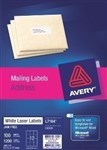 Avery 959005 L7164 Laser Labels Address 12 Per Sheet White Pack 100