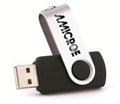 Amicroe Ami16GbUsb2S Swivel Top Usb Flash Drive 16Gb Black