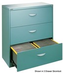 Brownbuilt 4 Drawer Lateral Filing Cabinet Silver Grey