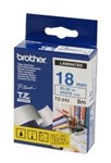 Brother Tze243 Labelling Tape Blue On White 18Mm X 8M