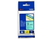 Brother Tze721 Tape 9Mm Black On Green Laminated