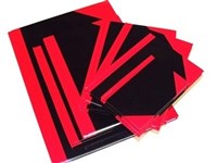 Cumberland Red  Black Gloss Notebook A4 200 Pages