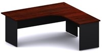Ddk Accent Radial Workstation 2 Piece Right Hand Return 1800 X 750  1800 X 600 X 725Mm RedgumBlack