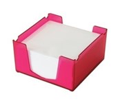 Italplast I 130Ptpk Tinted Coloured Memo Cube With Paper Tint Pink