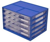 Italplast I 326Fbb Fruit A4 Document Cabinet 5 Drawer Blueberry