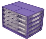Italplast I 326Fg Fruit A4 Document Cabinet 5 Drawer Grape