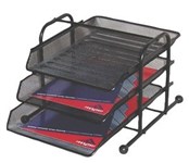 Italplast I 340 Wire Mesh 3 Tier Document Tray Black