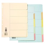 Marbig Dividers A4 Manilla Pastel 5 Tab