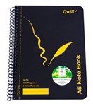 Quill Q570 Note Book Spiral Bound A5 Side Opening With 2 Note Pockets 200 Pages Made From Fsc Certified Paper