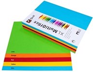 Quill Office Paper Xl A4 80Gsm Brights Assorted Pack 500