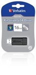Verbatim Store N Go Pinstripe Retractable Usb Drive 16Gb Black