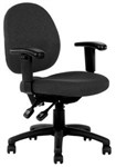 Ys Design Tasman Clerical Chair Medium Back With Arms Grey