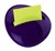 3M Pbl-330-Bk Post-It Note Pebble Shaped Dispenser With Pad Of 50 Pop Up Notes Purple