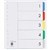 Marbig Polypropylene Dividers Extra Wide A4 5 Tab Multi Coloured