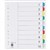Marbig Polypropylene Dividers Extra Wide A4 10 Tab Multi Coloured