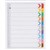 Marbig Dividers Index Extra Wide A4 Colour 1-10 Tab