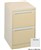 Brownbuilt Legato 2 Drawer Filing Cabinet Silver Grey