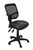 Rapidline Em300 Mesh Chair Medium Back Pu Seat Black