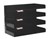 Italplast I 402Blk 4 Tier Adjustable Metal Stationery Rack Black