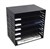 Italplast I 403Blk Adjustable Metal Stationery Rack 6 Tier Black