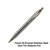 Parker Ballpoint Im Brushed Stainless Steel Gold Trim