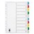 Marbig Pp Dividers A4 10 Tab Multi Coloured