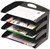 Marbig Metal Desktop Organisers 4 Tier 385L X 325H X 235D Mm Black