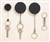 Rexel Retractable Key Holder Metal With Keyring And Chain Black