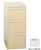 Brownbuilt Legato 3 Drawer Filing Cabinet Silver Grey