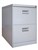 Brownbuilt Octave Filing Cabinet 2 Drawer Silver Grey