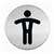 Durable Signage Wc Men 83Mm
