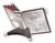 Durable Sherpa Display System A4 10 Panel Desk Unit Black And Red