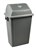 Italplast I 183 Waste Bin Heavy Duty With Swing Top Lid 58 Litre Grey