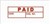 Deskmate Pre-Inked Stamp Paid Date/Cheque Red