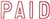 Xstamper 1005 Message Stamp Paid Red