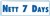 Xstamper 1098 Message Stamp Nett 7 Days Blue